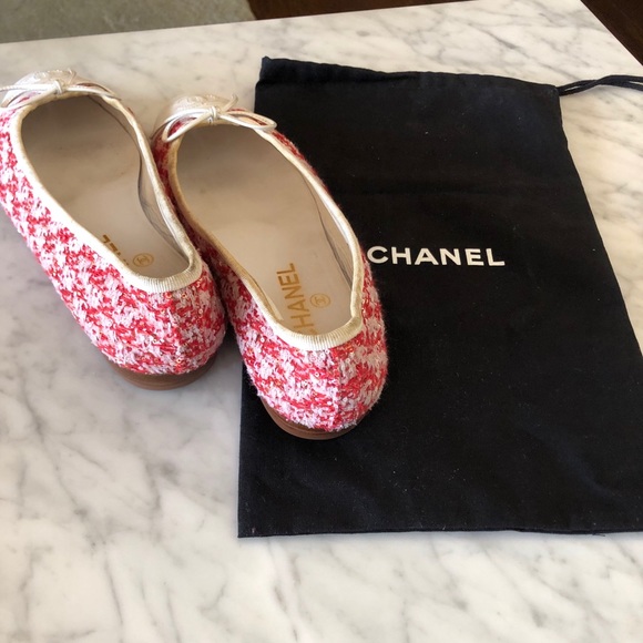 Authentic Chanel tweed with sequins ballerinas - Picture 3 of 5
